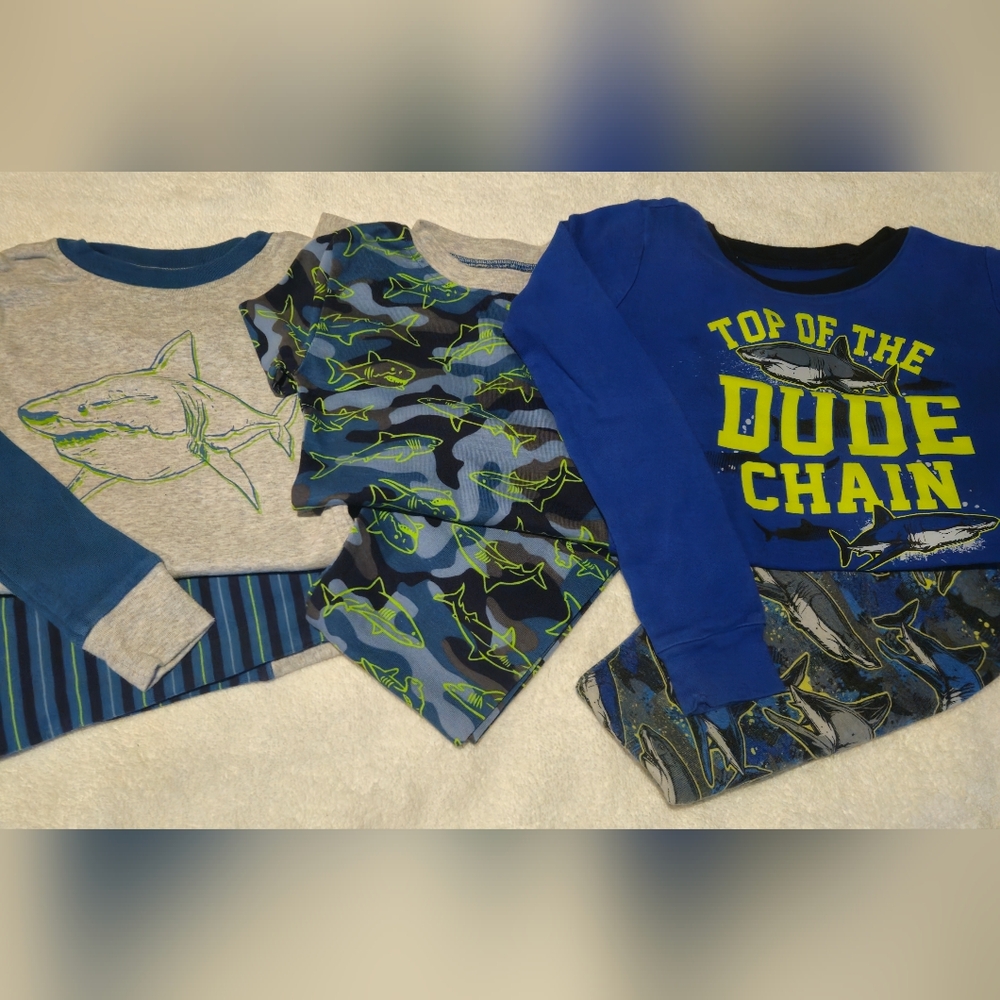 Shark Kids PJ Pajama Sets - Size 6/7